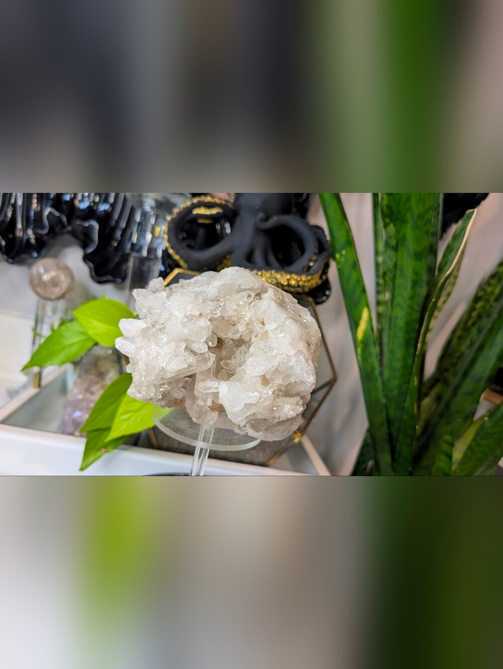 Clear Quartz Crystal Cluster